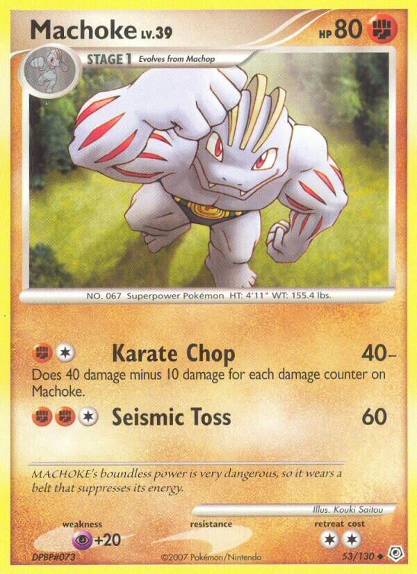 Machoke - 53/130 - Uncommon - NM - Reverse Holofoil