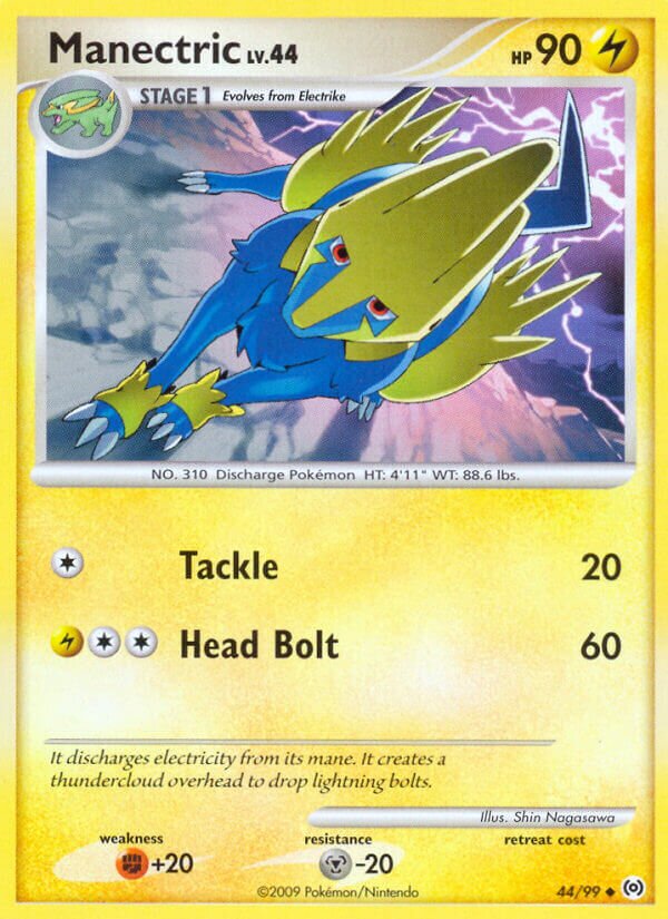 Manectric - 44/99 - Uncommon - NM - Reverse Holofoil