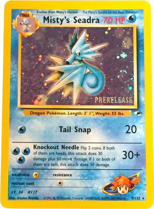 Misty's Seadra (Prerelease) - 009/132 - Promo - NM - Holofoil