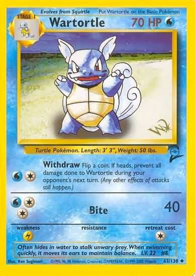 Wartortle [W Stamped] - 063/130 - Promo - NM