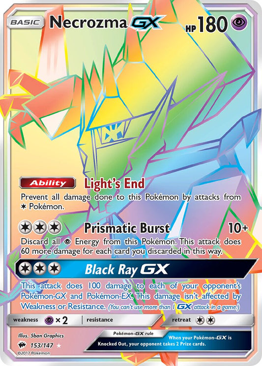 Necrozma-GX - 153/147 - Rare Rainbow - NM - Holofoil