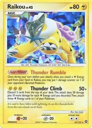 Raikou - 16/132 (Cracked Ice Holo) - 016/132 - Promo - NM - Holofoil