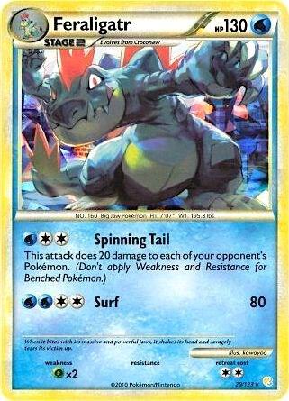 Feraligatr - 20/123 (Cracked Ice Holo) - 020/123 - Holo Rare - NM - Holofoil