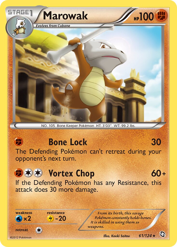 Marowak - 61/124 - Rare - NM - Reverse Holofoil