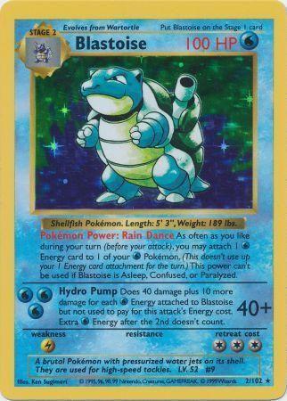 Blastoise - 002/102 - Holo Rare - HP - Holofoil Shadowless