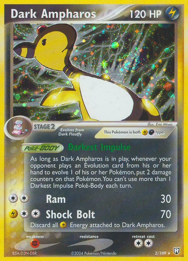 Dark Ampharos - 2/109 - Holo Rare - NM - Holofoil