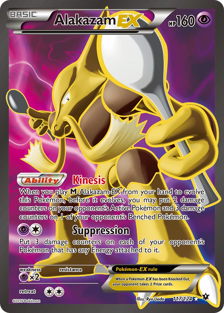 Alakazam EX - 117/124 - Ultra Rare - NM - Holofoil