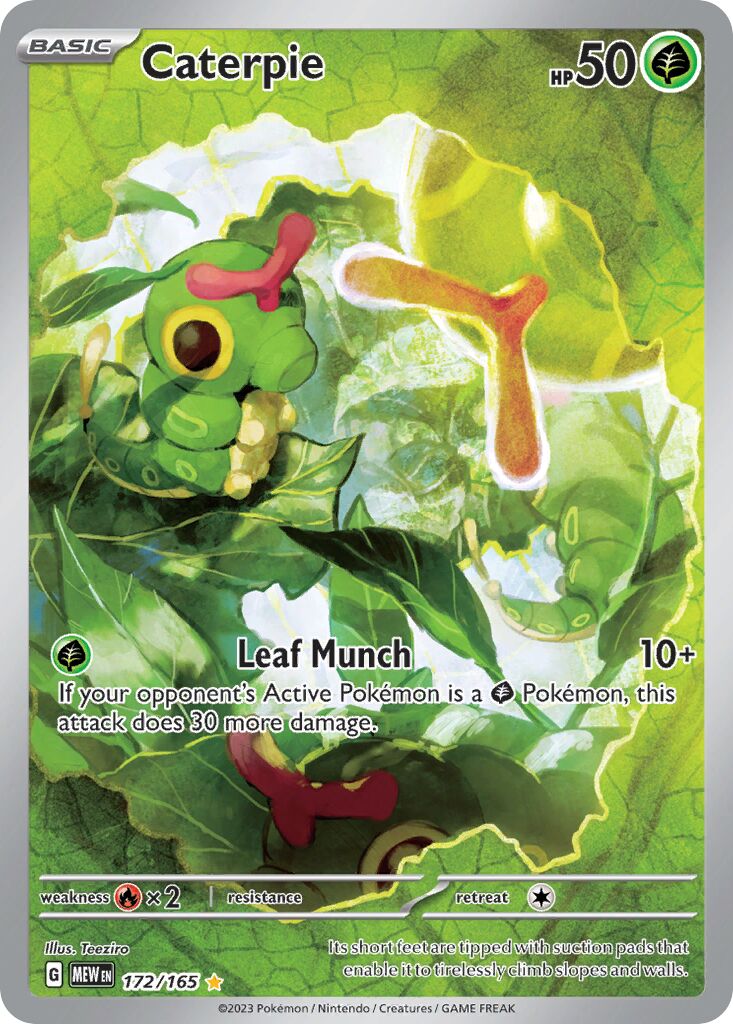 Caterpie - 172/165 - Illustration Rare - NM - Holofoil