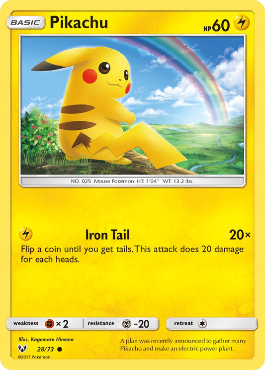 Pikachu - 28/73 - Common - NM - Reverse Holofoil