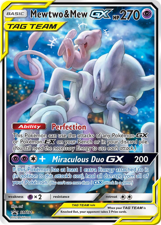Mewtwo & Mew-GX - SM191 - Promo - NM - Holofoil