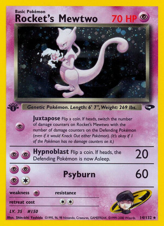 Rocket's Mewtwo - 014/132 - Holo Rare - NM - Unlimited Holofoil