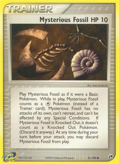 Mysterious Fossil - 91/100 - Common - NM - Reverse Holofoil
