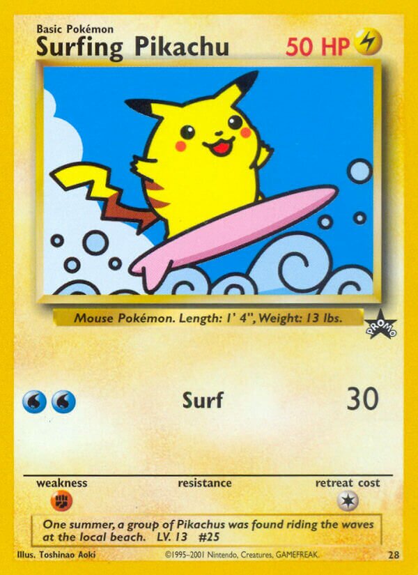 Surfing Pikachu - 28/53 - Promo - NM