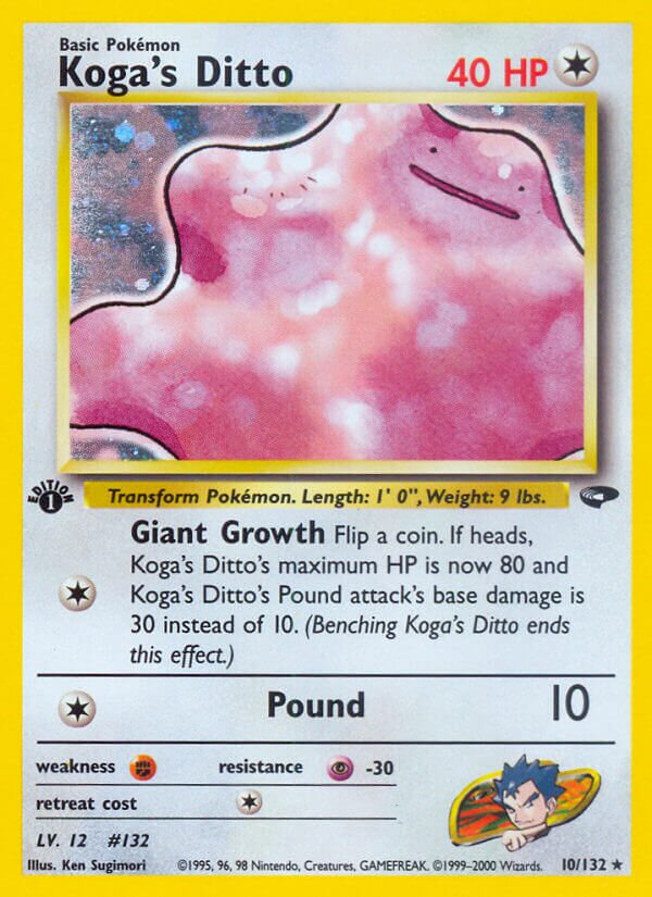 Koga's Ditto - 010/132 - Holo Rare - NM - Unlimited Holofoil