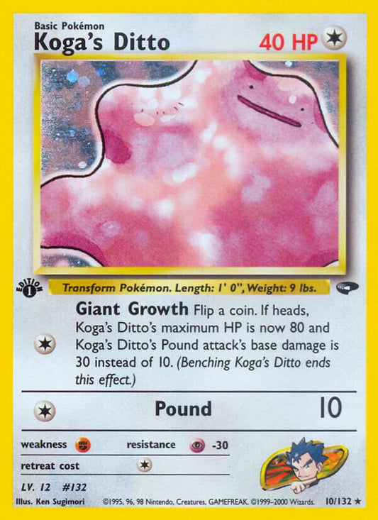 Koga's Ditto - 010/132 - Holo Rare - NM - Unlimited Holofoil