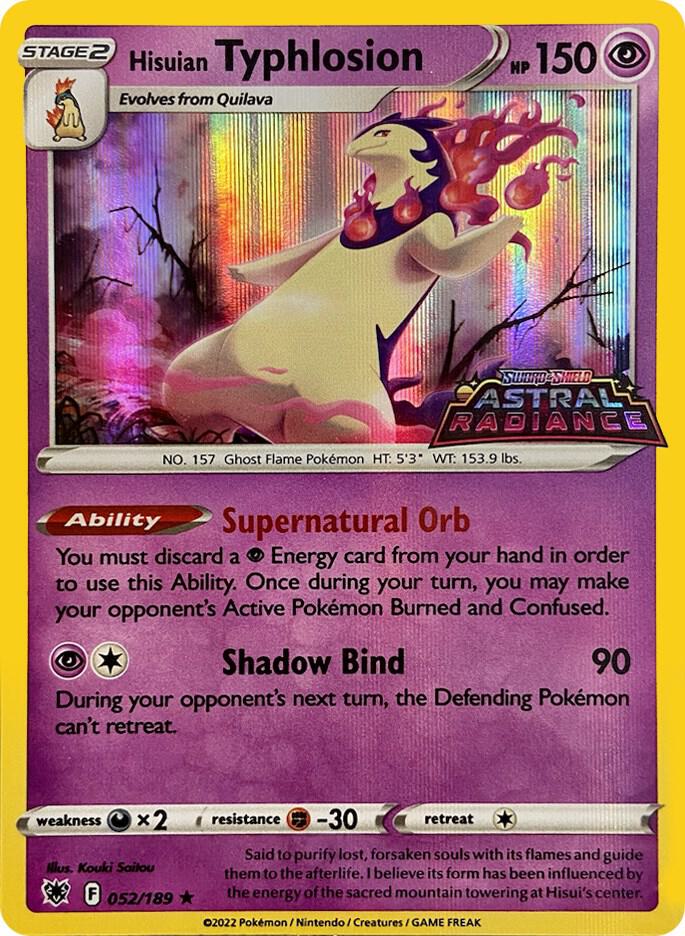 Hisuian Typhlosion - 052/189 (GameStop Exclusive) - 052/189 - Promo - NM - Holofoil