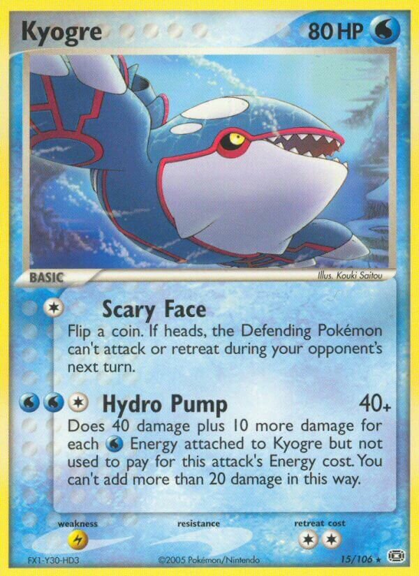 Kyogre - 15/106 - Rare - NM