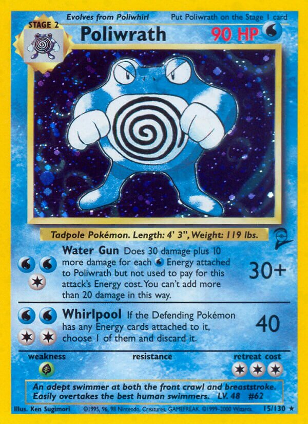 Poliwrath - 015/130 - Holo Rare - NM - Holofoil