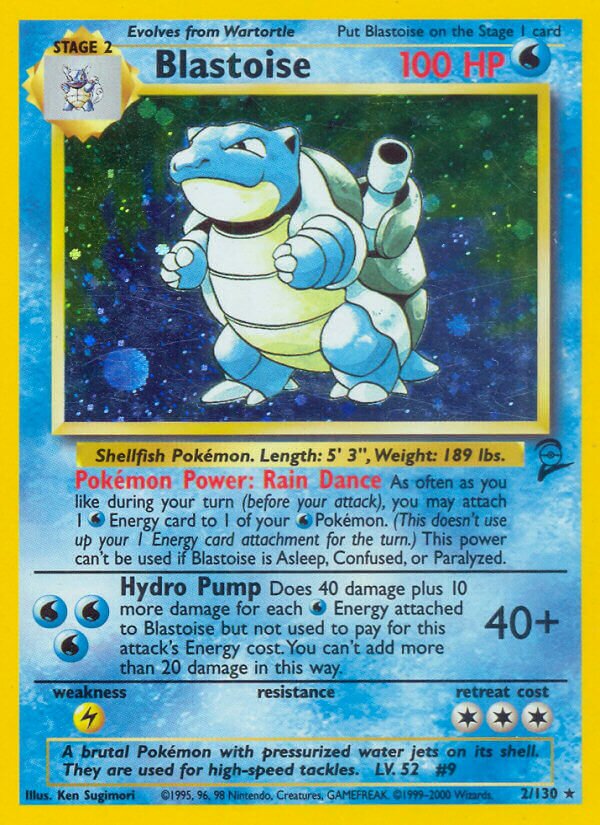 Blastoise - 002/130 - Holo Rare - NM - Holofoil