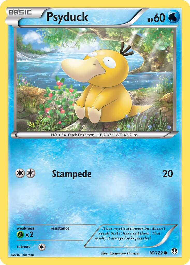 Psyduck - 16/122 - Common - NM - Reverse Holofoil