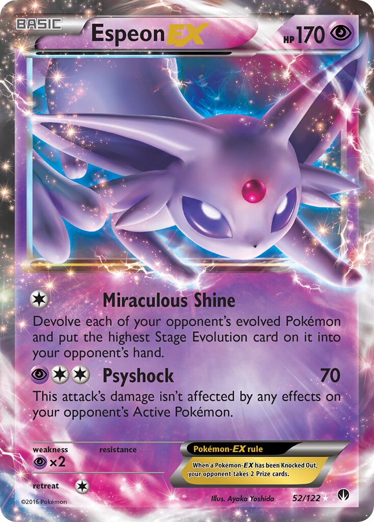 Espeon EX - 52/122 - Rare Holo EX - NM - Holofoil