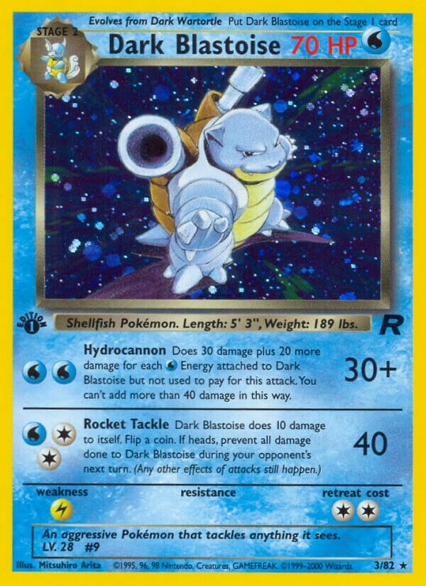 Dark Blastoise - 03/82 - Holo Rare - NM - Unlimited Holofoil