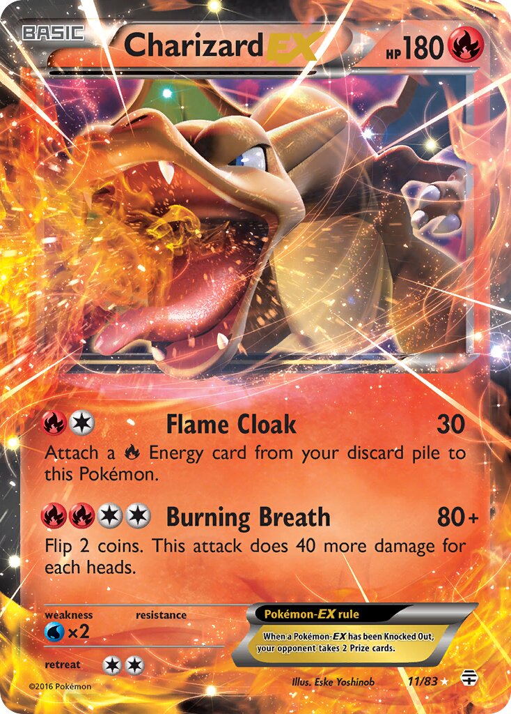 Charizard EX - 11/83 - Rare Holo EX - NM - Holofoil