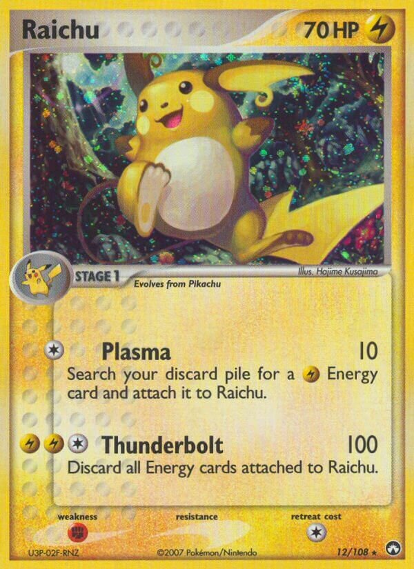 Raichu - 12/108 - Holo Rare - NM - Holofoil