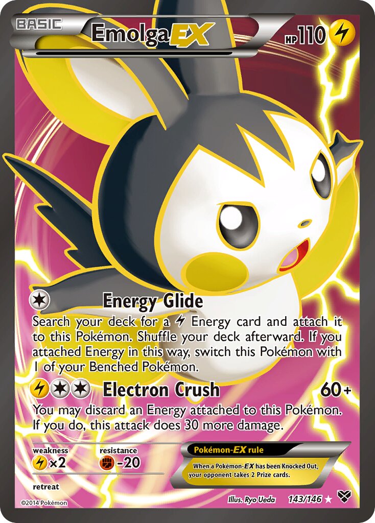 Emolga EX - 143/146 - Ultra Rare - NM - Holofoil