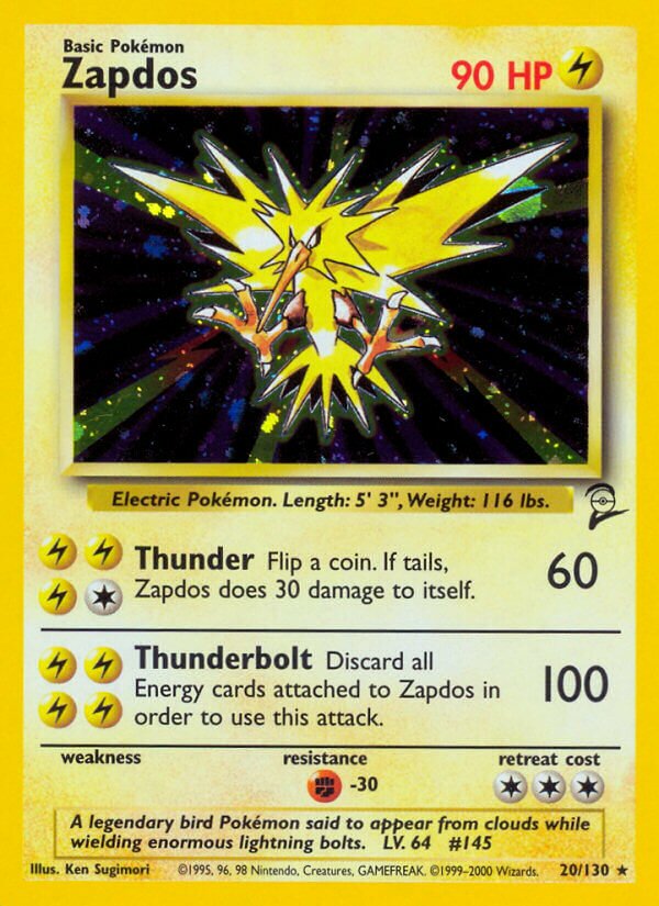 Zapdos - 020/130 - Holo Rare - NM - Holofoil