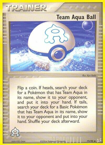 Team Aqua Ball - 75/95 - Uncommon - NM - Reverse Holofoil