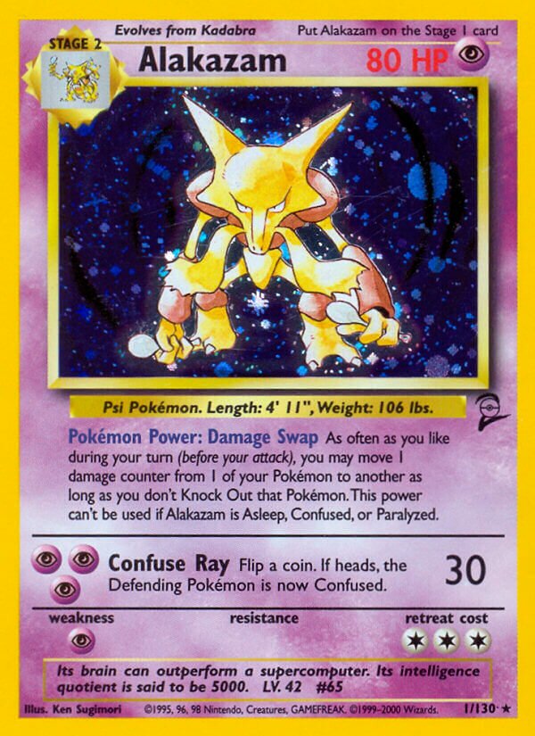 Alakazam - 001/130 - Holo Rare - NM - Holofoil
