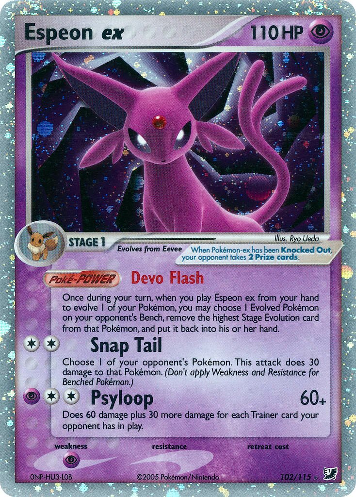 Espeon ex - 102/115 - Rare Holo ex - NM - Holofoil