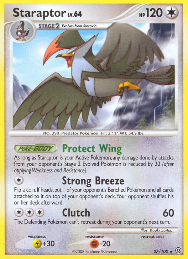 Staraptor - 27/100 - Rare - NM - Reverse Holofoil