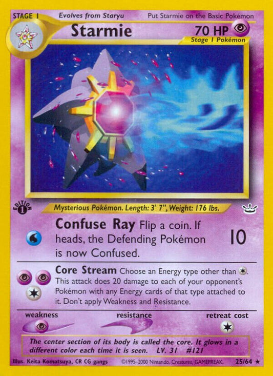 Starmie - 25/64 - Rare - NM - Unlimited