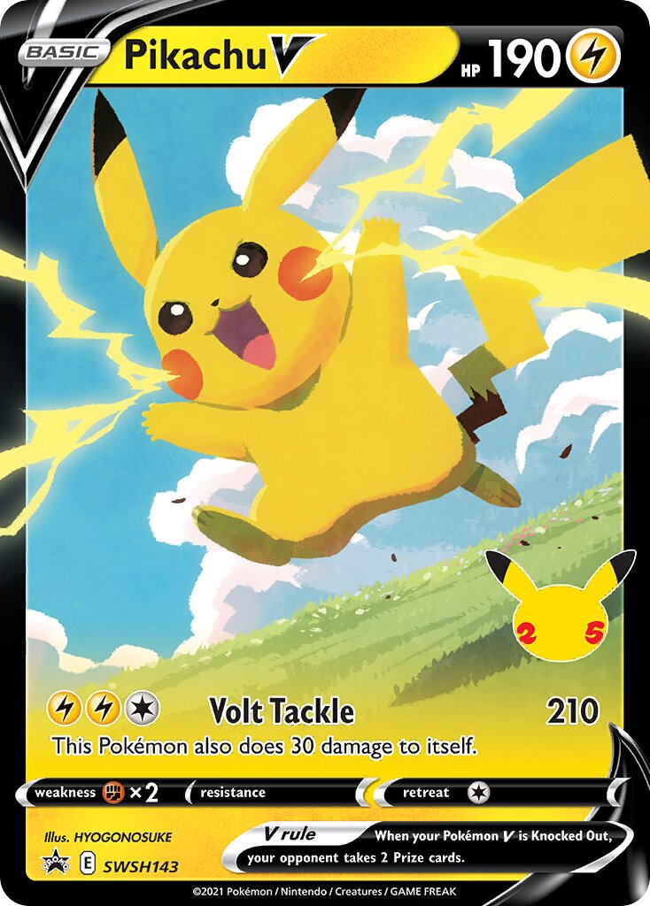 Pikachu V - SWSH143 - Promo - NM - Holofoil