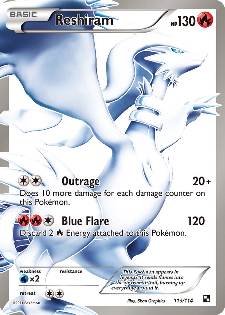 Reshiram - 113/114 - Ultra Rare - NM - Holofoil