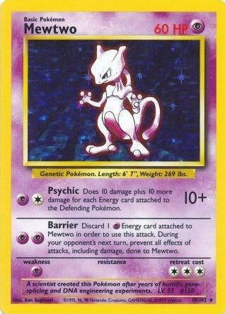 Mewtwo - 010/102 - Holo Rare - LP - Unlimited Holofoil Español