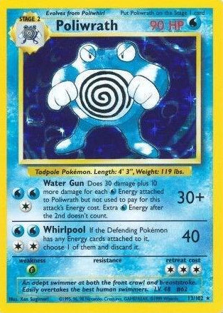 Poliwrath - 013/102 - Holo Rare - LP - Holofoil