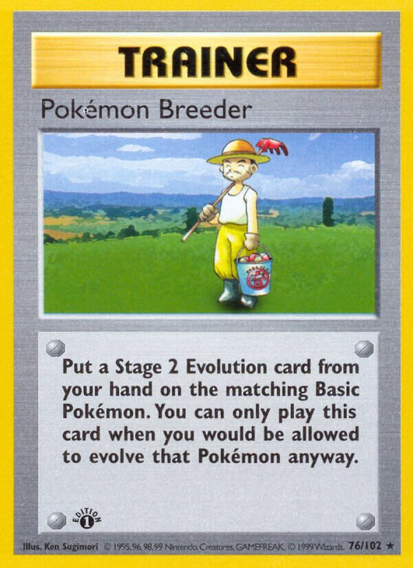 Pokémon Breeder - 076/102 - Rare - NM