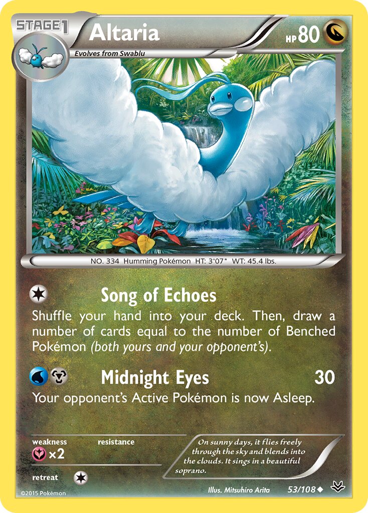 Altaria - 53/108 - Uncommon - NM - Reverse Holofoil