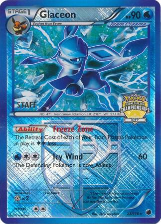 Glaceon - 23/116 (City Championships) [Staff] - 023/116 - Promo - NM - Holofoil