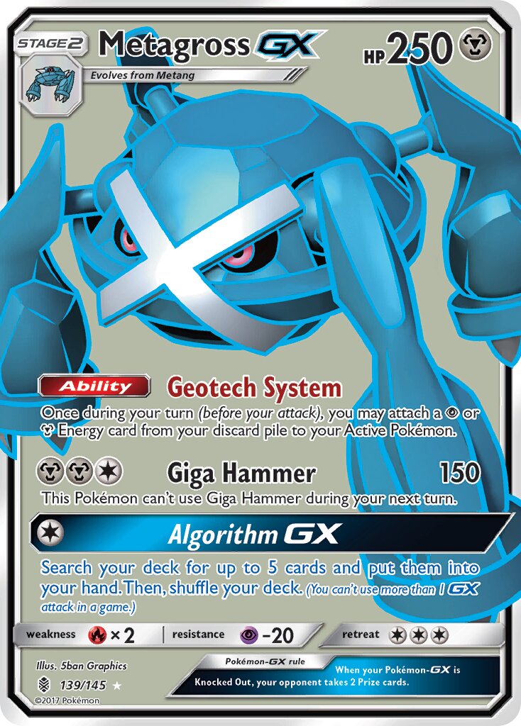 Metagross-GX - 139/145 - Ultra Rare - NM - Holofoil