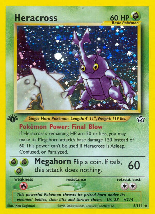 Heracross - 006/111 - Holo Rare - NM - Unlimited Holofoil