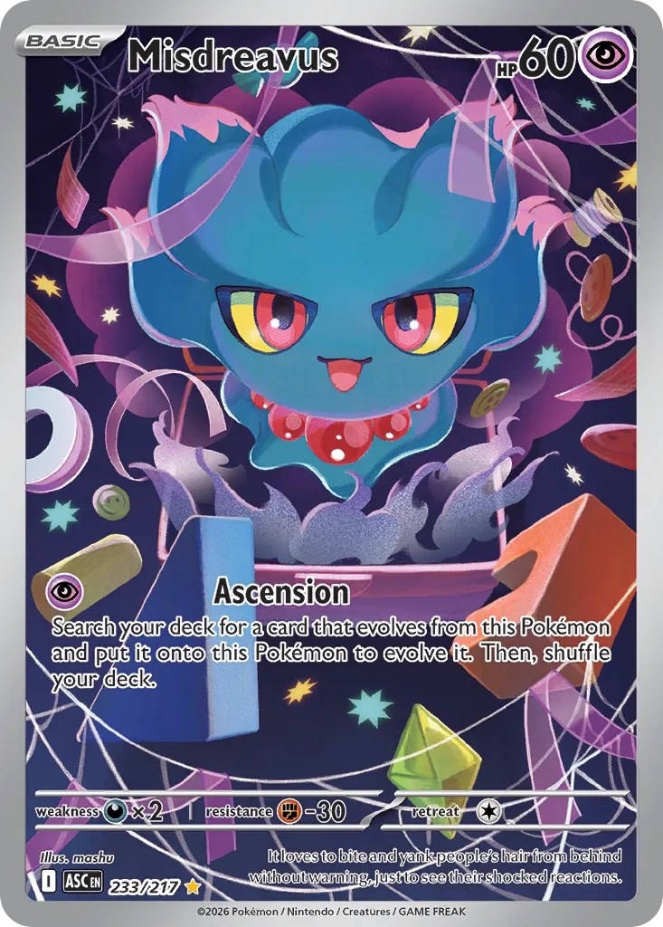 Misdreavus - 233/217 - Illustration Rare - NM - Holofoil
