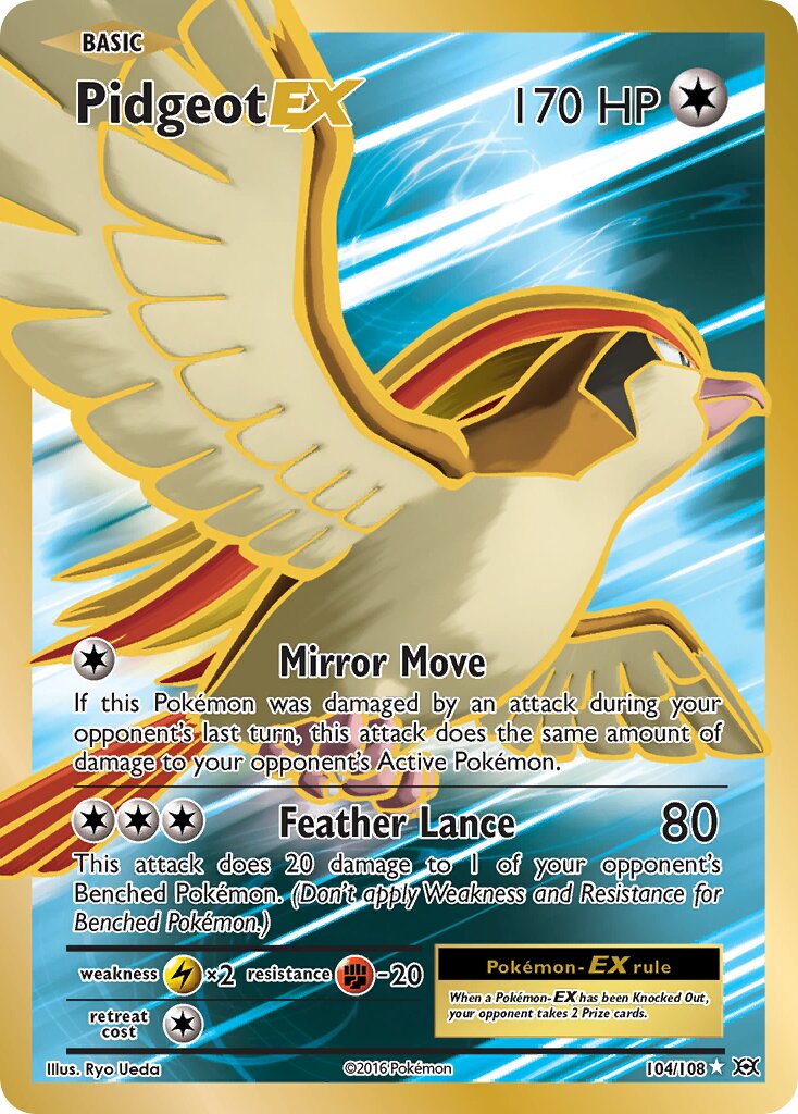 Pidgeot EX - 104/108 - Ultra Rare - NM - Holofoil