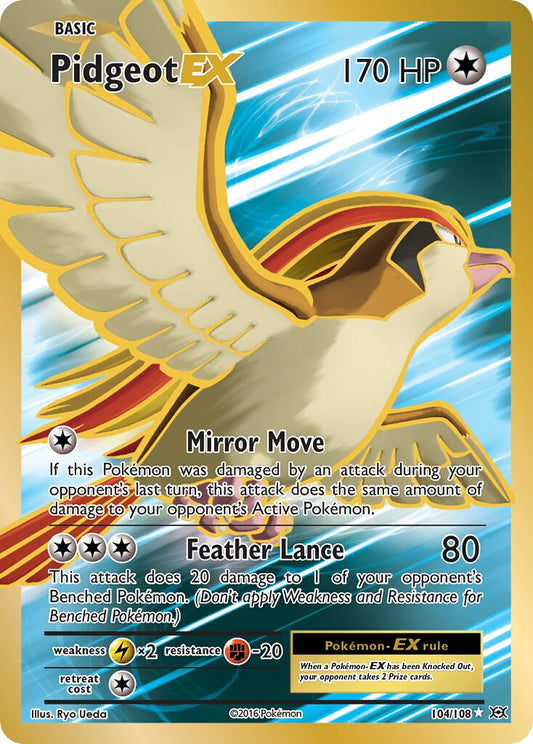 Pidgeot EX - 104/108 - Ultra Rare - NM - Holofoil