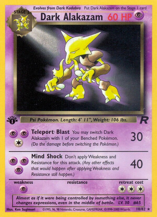 Dark Alakazam - 18/82 - Rare - NM - Unlimited