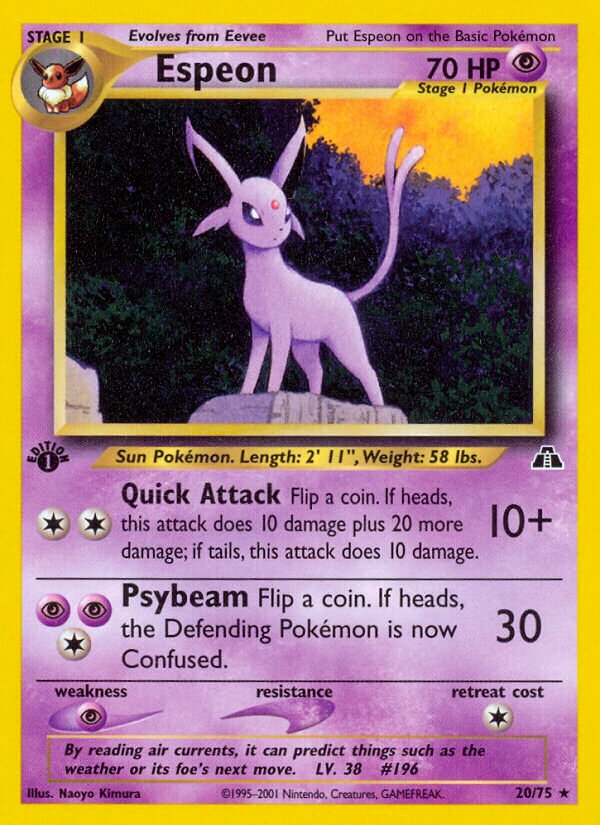 Espeon - 20/75 - Rare - NM - Unlimited
