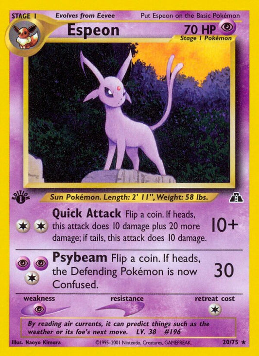 Espeon - 20/75 - Rare - NM - Unlimited